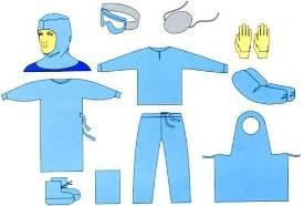 Комплект одежды защитной врача-инфекциониста  N 1 спец. для работы с возбудителями 1-2 групп патогенности в закрытых помещениях